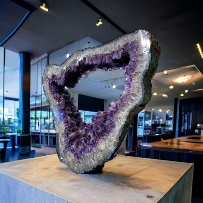 Purple amethyst geode